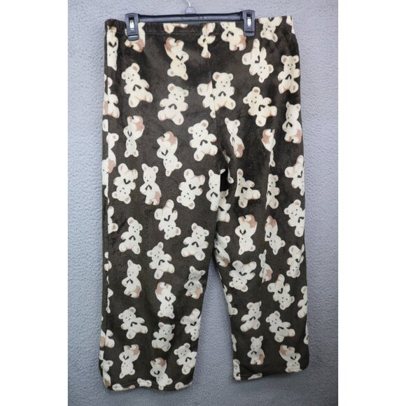 Em & Alfie Wide Leg Plush Lounge/Pajama Pants-2X-Teddy Bears - Picture 7 of 9